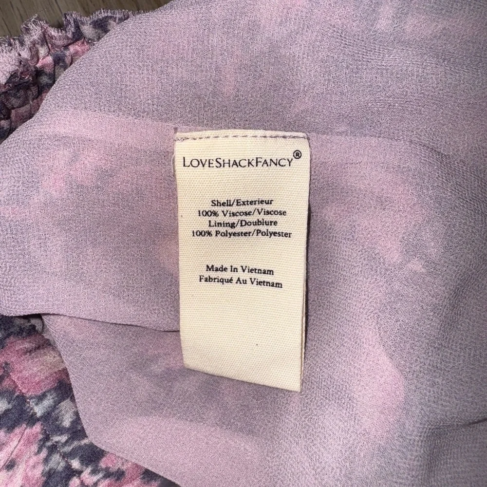 LoveShackFancy Pink Floral Flowy Skirt - Size XXS